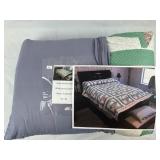 Amish Made Green Basket Quilt 96' x 82'