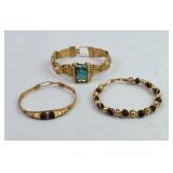(3) Artesian Wire Wrap 10 kt 14 kt Gold Bracelets