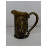 Vtg Old Crow Distillery Ceramic Ad Pitcher