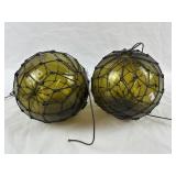(2) Vintage Handblown Glass Fishing Floats