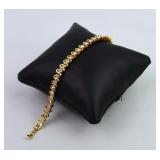 24 kt Yellow Gold Plated CZ 7' Tennis Bracelet