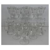 (11) Vtg Stemmed Ice Cream Sundae Glasses