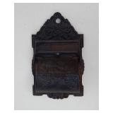 Vtg Cast Iron Cherubs Wall Matchsticks Safe Holder