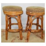(2) Brentwood Bamboo Swivel Bar Stools