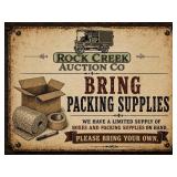 Please Bring Your Own Packing Supplies