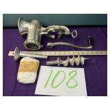 Number 10 enterprise meat grinder with sausage