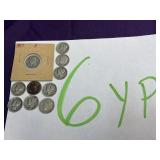 (10). Silver dimes see pics for details.