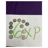 (11) silver dimes see pics for dates