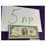 1963 red seal two dollar bill