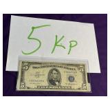 1953 five dollar silver certificate