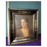 Victorian picture on canvas framed