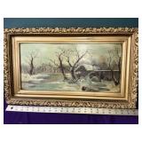 22 x 13 antique Gilded style country picture