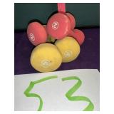 Two sets dumbbells 2 pound and 4 pound