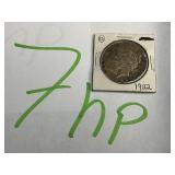 1922 peace dollar