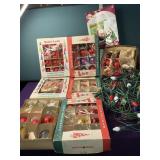 Christmas decor, lights and balls