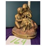 Ceramic first love, Gilded style statue