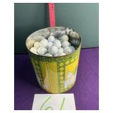 Bucket of golf Balls