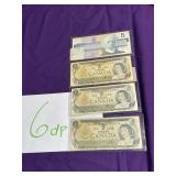 Vintage Canadian paper money