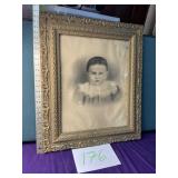 Framed Victorian picture