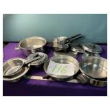 Stainless steel pots and pans huge a lot