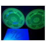 Federal Georgian uranium glass plates