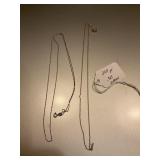 2 STERLING CHAINS 2.64 GRAMS