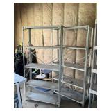 2 METAL SHELVING UNITS
