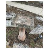CEMENT BIRD BATH