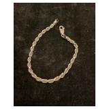 STERLING BRACELET 7.5" (9.31 GRAMS)