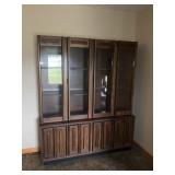 MID CENTURY LIGHTED CHINA CABINET
