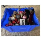 TUB OF XMAS DECORATIONS