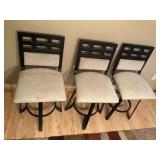 3 METAL BARSTOOLS