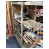 4 tier rolling shelf 45H 36W 12 D contents not