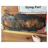 Tin deer wall art