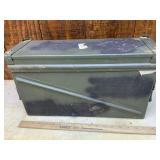 Double handle large metal ammo box good seal