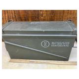 Double handle large metal ammo box good seal