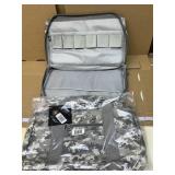 (2) new desert camo pistol, shooting bags
