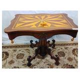 Victorian parlor table with inlaid top Victorian parlor table with inlaid top