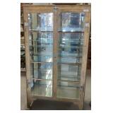 Antique showcase with original beveled glass as Antique showcase with original beveled glass as