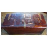 Early cedar chest with copper Early cedar chest with copper