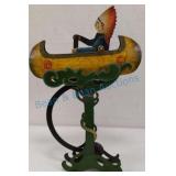 whirly gig Indian in canoe whirly gig Indian in canoe