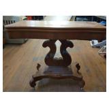 antique empire walnut flip top Game table antique empire walnut flip top Game table
