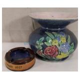 Cuspidor and royal Doulton ashtray Cuspidor and royal Doulton ashtray