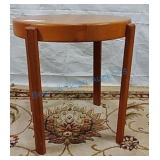 small round vintage danish teak table small round vintage danish teak table