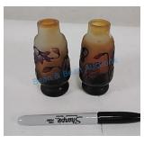 2 small galle vases 2 small galle vases