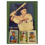 Baseball cards and autograph picture Baseball cards and autograph picture
