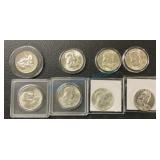 Group of uncirculated Franklin half dollars Group of uncirculated Franklin half dollars