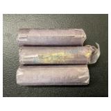 2004 and 2005, three rolls of nickels 2004 and 2005, three rolls of nickels