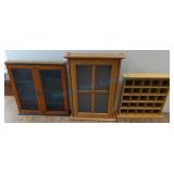 Three wood shelves Three wood shelves