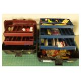 Two tackle boxes with tackle Two tackle boxes with tackle
